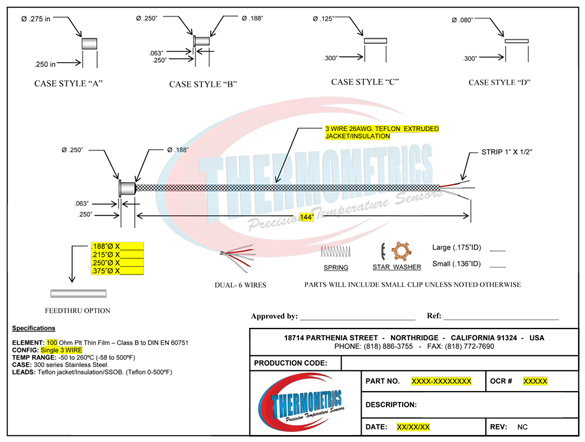 Bearing RTD, Embedment RTD, Bearing Sensor RTD